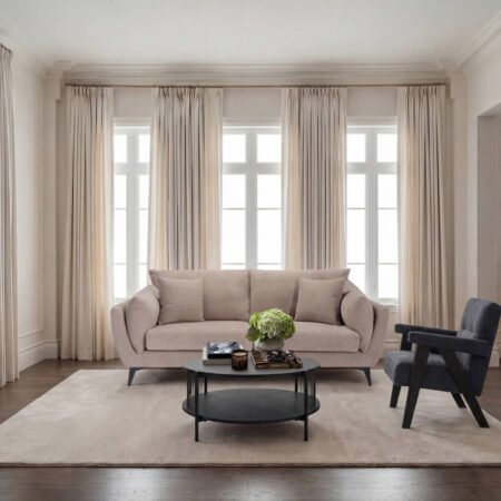 LPD Carter Taupe 3 Seater Sofa lifestyle