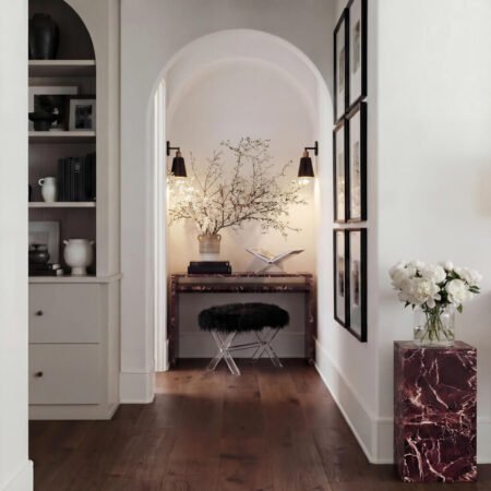 LPD Cavallo Jet Faux Fur Stool lifestyle