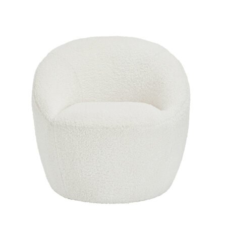 LPD Cocoon White Shearling Accent Chair
