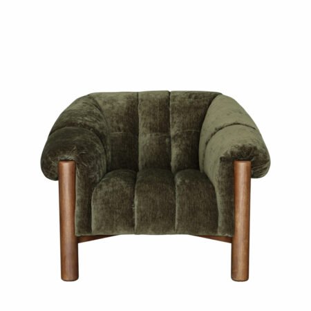 LPD Colby Khaki Velour Accent Chair