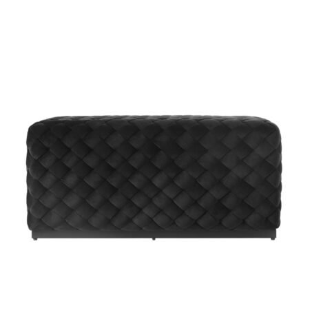 LPD Colline Black Velvet Large Pouffe