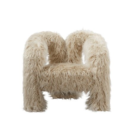LPD Freyja Ivory Faux Fur Accent Chair