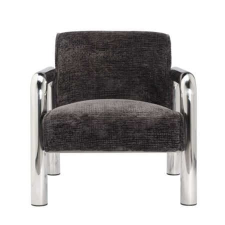 LPD Haider Black Chenille Accent Chair