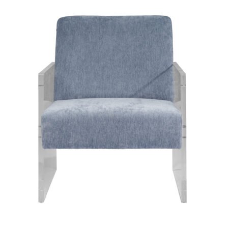 LPD Ikos Carolina Blue Chenille Acrylic Accent Chair