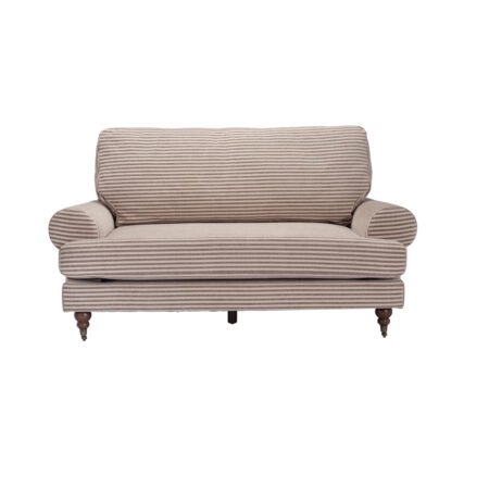 LPD Kent Charcoal Stripe Chenille 2 Seater Sofa