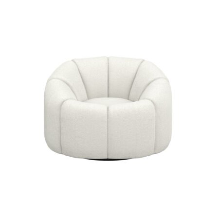 LPD Nao Ivory Boucle Swivel Accent Chair