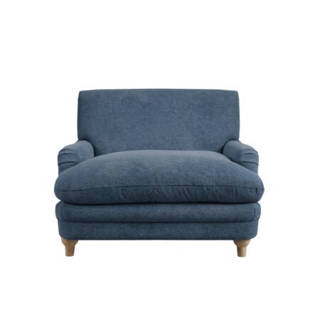 LPD Plumpton Denim Blue Chenille Cuddle Chair