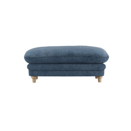 LPD Plumpton Denim Blue Chenille Footstool