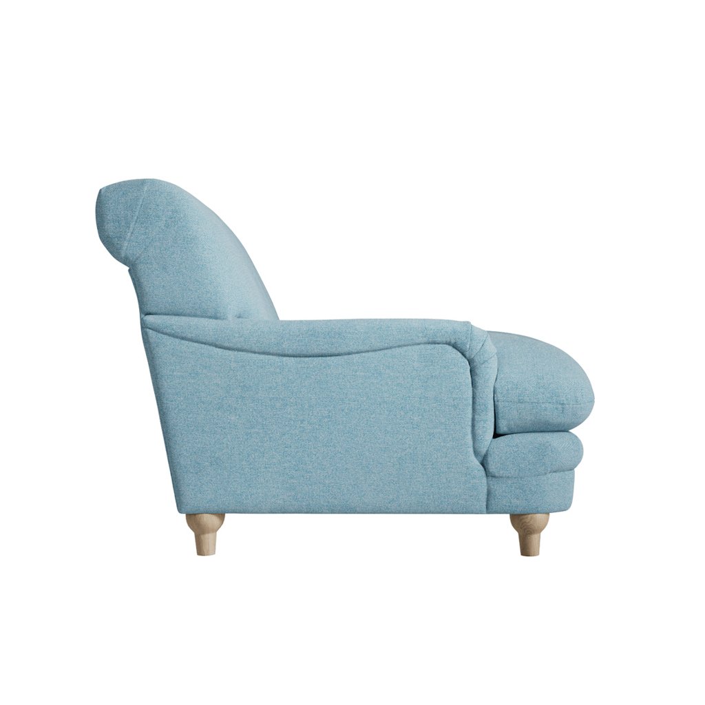 LPD Plumpton Duck Egg Blue Chenille Cuddle Chair 4 LPD Plumpton Duck Egg Blue Chenille Cuddle Chair