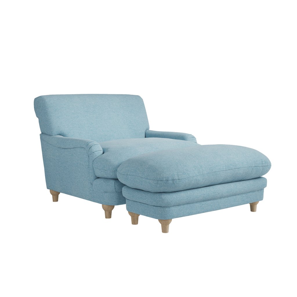 LPD Plumpton Duck Egg Blue Chenille Cuddle Chair 6 LPD Plumpton Duck Egg Blue Chenille Cuddle Chair