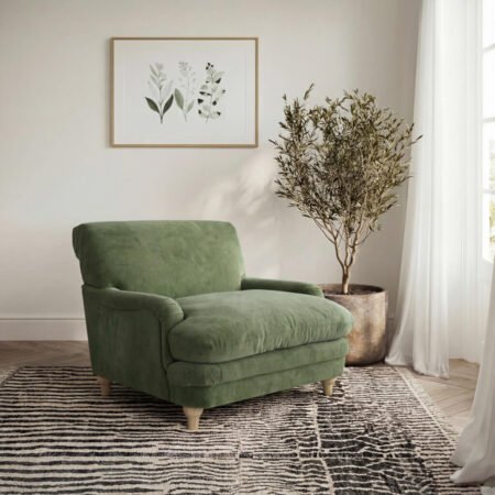 LPD Plumpton Vine Chenille Cuddle Chair lifestyle