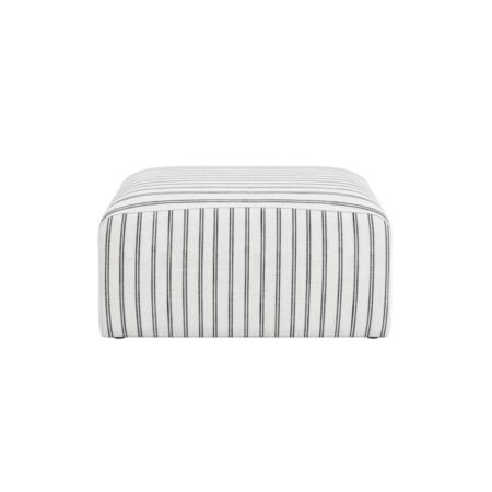 LPD Ryder Chalk Stripe Cotton Blend Pouffe