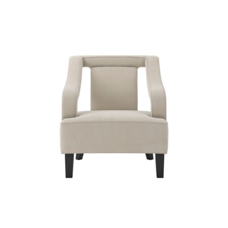 LPD Sofia Ivory Velvet Accent Chair