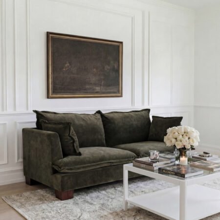 LPD Suffolk Olive Chenille 3 Seater Sofa lifestyle
