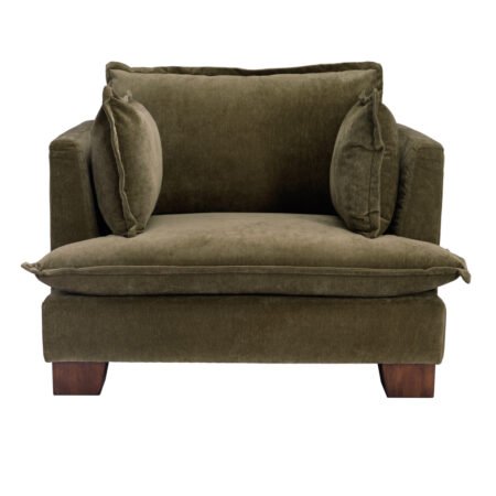 LPD Suffolk Olive Chenille Armchair