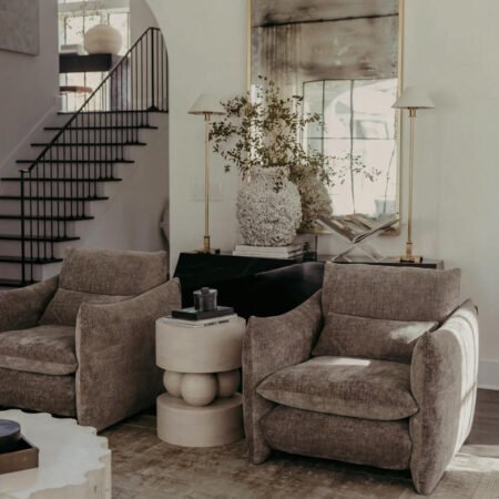 LPD Sycamore Coffee Accent Chair lifestyle