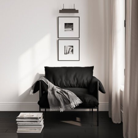 LPD Wardour Onyx Woven Accent Chair lifestyle