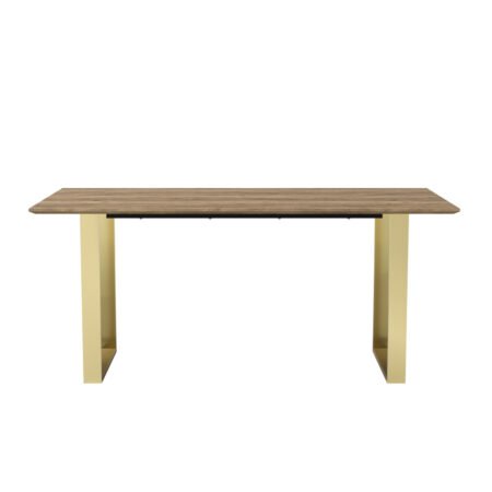 LPD Antibes Gold Dining Table and 6 Carlo Taupe Carver Chairs table