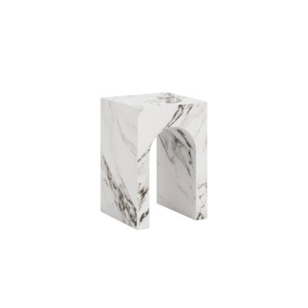 LPD Archie Calacatta Marble Effect Side Table