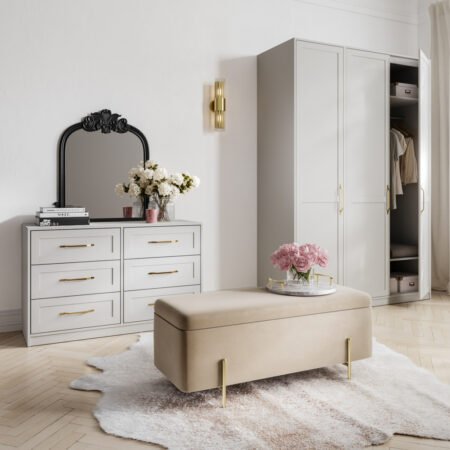 LPD Austen White Single Wardrobe lifestyle