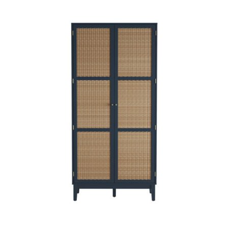 LPD Bordeaux Berlin Blue Rattan 2 Door Wardrobe