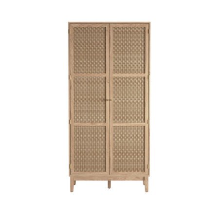 LPD Bordeaux Oak Rattan 2 Door Wardrobe