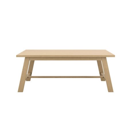 LPD Bourton Latte Wood Veneer Rectangular Dining Table, 200 cm
