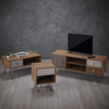 LPD Casablanca Dark Oak Coffee Table with Drawer lifestyle
