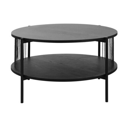 LPD Harper Black Round Coffee Table