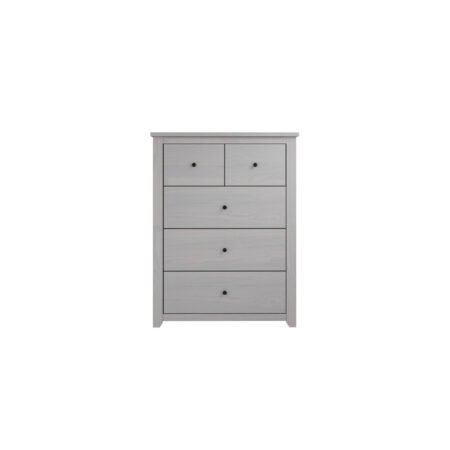 LPD Havana Grey Pine 5 Drawer Wide Chest of Drawers
