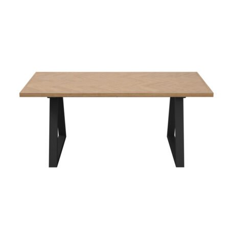LPD Hyde Natural Herringbone Rectangular Dining Table, 180 cm