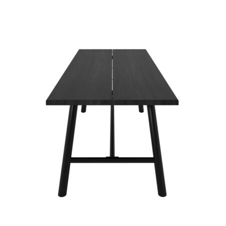 LPD Louie Black Dining Table and 4 Edisto Off-White Chairs table