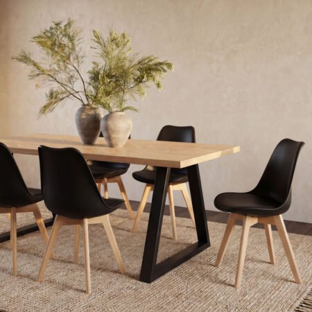 LPD Louvre Black Dining Chairs, Set of 2 lifestyle