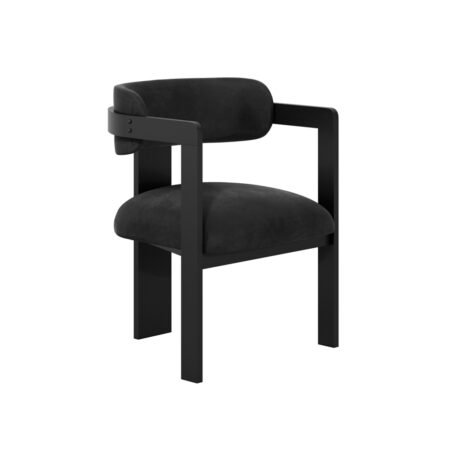 LPD Mai Black Velvet Dining Chair