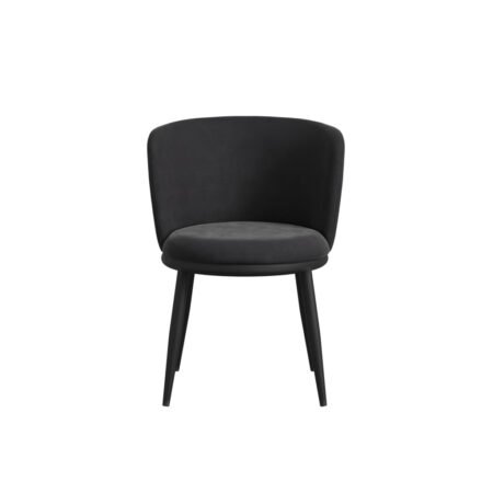 LPD Nova Black Velvet Dining Chairs, Set of 2