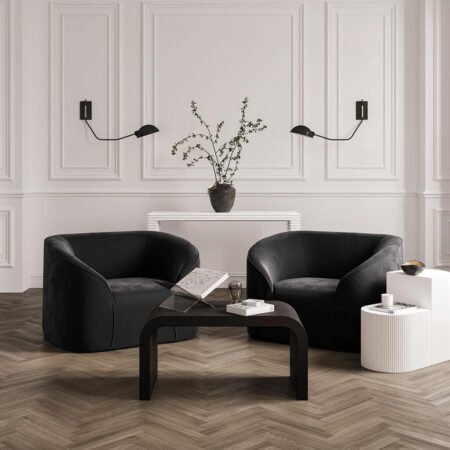 LPD Reed White Nest of 2 Side Tables lifestyle