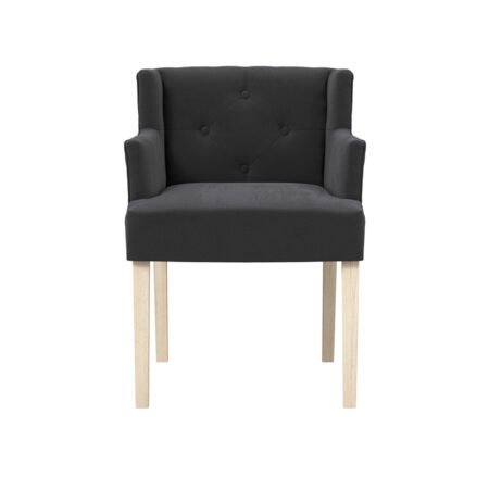LPD Shay Anthracite Linen Winged Carver Dining Chair