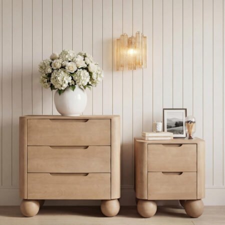 LPD Shibui Almond Mango Wood 3 Drawer Chest lifestyle