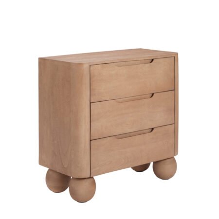 LPD Shibui Almond Mango Wood 3 Drawer Chest