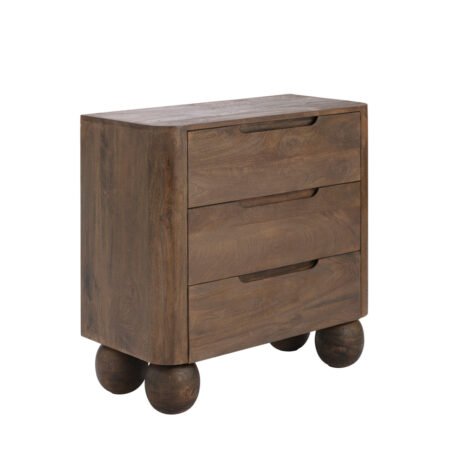 LPD Shibui Light Brown Mango Wood 3 Drawer Chest