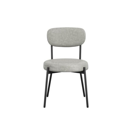 LPD Smith Graphite Faux Leather Dining Chairs, Set of 2