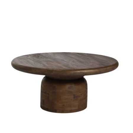 LPD Sora Light Brown Mango Wood Round Coffee Table