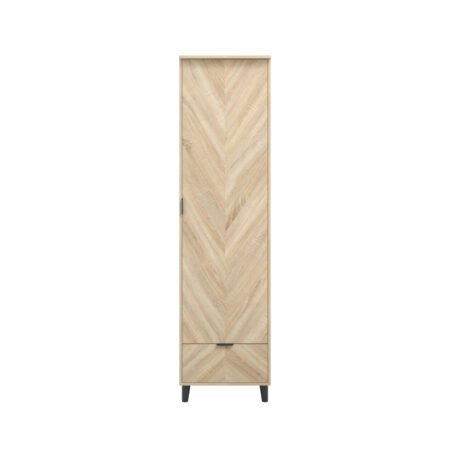 LPD Stockholm Chevron Single Wardrobe with Drawer
