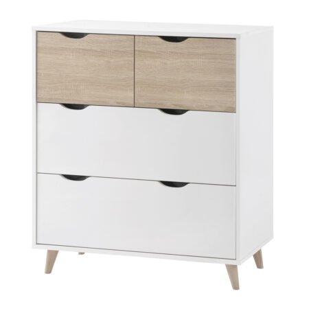 LPD Stockholm White Oak 4 Drawer Chest of Drawers
