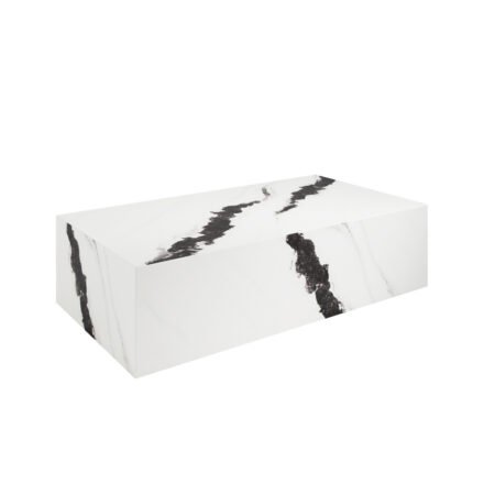 LPD Sur Panda Marble Effect Rectangular Coffee Table
