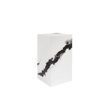 LPD Sur Panda Marble Effect Small Pedestal Table