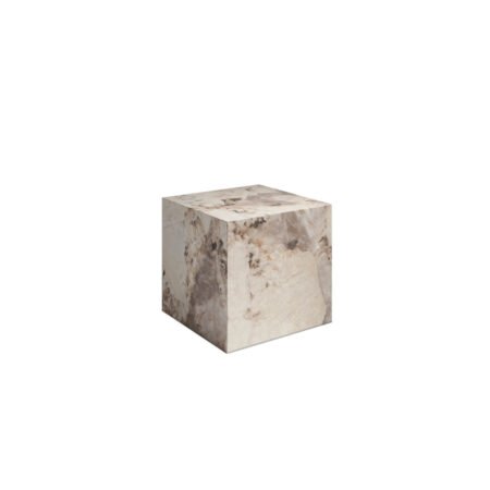 LPD Sur Pandora Marble Effect Cube Side Table
