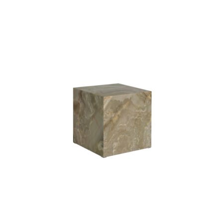 LPD Sur Sage Onyx Marble Effect Cube Side Table