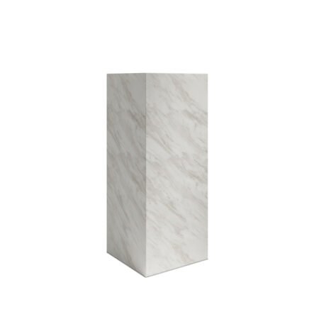 LPD Sur White Marble Effect Large Pedestal Table