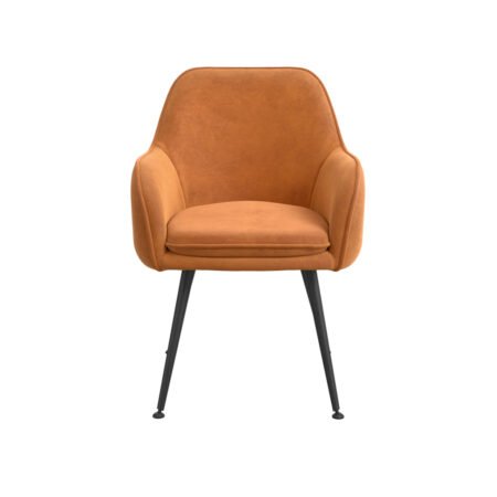 LPD Tara Burnt Rust Velvet Dining Chairs, Set of 2